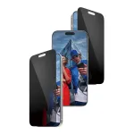 Apsauginis stiklas PanzerGlass 2-Way Privacy, skirtas iPhone 17 Pro Max &mdash; grūdintas stiklas, itin platus dengimas, FASTFIT