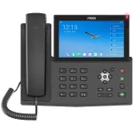 Fanvil X7A V2 VoIP telefonas: 20 linijų, 7" LCD ekranas, Wi-Fi, Bluetooth, Android, juodas