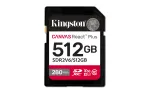 Kingston Technology 512GB Canvas React Plus SDXC UHS-II 280R/150W U3 V60, skirta Full HD/4K