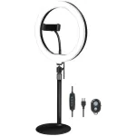 LogiLink Smartphone-Ringlicht-Stativ mit Fernausl&ouml;ser f&uuml;r Smartphone von 10,16 cm - 17,78 cm (4 - 17,80cm (7)), - 1 St&uuml;ck (AA0152)