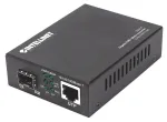 Intellinet Gigabit PoE+ medijos keitiklis, 1 x 1000Base-T RJ45 prievadas į 1 x SFP prievadą, PoE+ injektorius