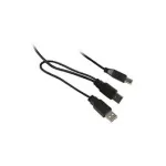 Synergy 21 S215325 - 1 m - USB B - 2 x USB A - USB 2.0 - Ki&scaron;tukas/Ki&scaron;tukas - Juoda