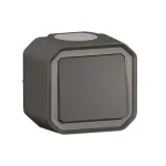 Legrand 069761L jungiklis Plexo antracitinis 1-modulis 2-krypčių pavir&scaron;inis IP55