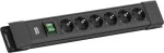 Maitinimo juosta Bachmann CONNECTUS su 6&times; CEE7/3 lizdais, 1&times; jungikliu, 2,0 m kabeliu, CEE7/7 ki&scaron;tuku, juoda