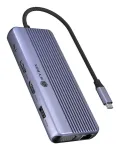 ICY BOX IB-DK4062-CPD Laipiojimo stotelė USB 3.2 Gen 1 (3.1 Gen 1) Type-C, 12 prievadų, antracitinė