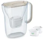 Vandens filtro ąsotis BRITA Style Essential 2,4 L su 2 keičiamaisiais filtrais (smėlio spalvos)