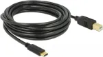 USB laidas DeLOCK 83667 USB 2.0 4 m USB C USB B Juodas
