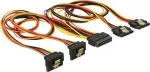 Vidinis maitinimo kabelis DeLOCK 60154 0.3 m 4 x SATA 15-pin