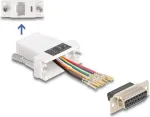 DeLOCK D-Sub 15 pin moteri&scaron;kas į RJ45 moteri&scaron;ką surinkimo rinkinys baltas VGA RJ-45