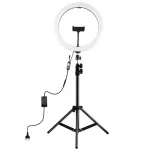 LED žiedinis ap&scaron;vietimas 30 cm su trikoju iki 1,1 m ir telefono laikikliu