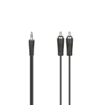 Hama 00205111 garso kabelis 3 m 3.5mm 2 x RCA juodas