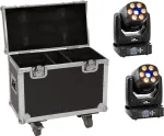 LED &scaron;viestuvų rinkinys EUROLITE TMH-H90 2x su dėklu ir ratukais