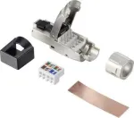 Renkforce RJ45 Ki&scaron;tukas CAT 8.1 8P8C lauko konfekcionavimo (be įrankių) sidabrinis RF-4495306 1 vnt.