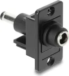 Skydinis nuolatinės srovės statinės jungties adapteris DELOCK 5,5x2,5 mm į 5,5x2,1 mm, 91120