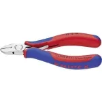 Knipex elektroniniai įstrižiniai pjaustytuvai l.115mm, forma 1, nuožulna taip, 2C korpusas, veidrodinis poliravimas
