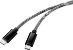 Renkforce USB 2.0 jungiamasis laidas [1x USB 2.0 ki&scaron;tukas C &ndash; 1x USB 2.0 ki&scaron;tukas C] 3,00 m juoda/balta (RF-4598412)