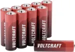 VOLTCRAFT Industrial LR6 Mignon (AA) baterija, &scaron;arminė-mangano, 3000 mAh, 1,5 V, 10 vnt. (VC-14066385)