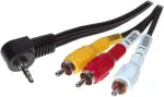 ShiverPeaks 98200 audio-video kabelis, 3,5 mm 4 polių ki&scaron;tukas &ndash; 3 RCA ki&scaron;tukai, 1,5 m