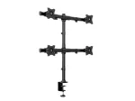 Multibrackets M Deskmount Basic Quad laikiklis, spaustuvas/varžtinis, 32 kg, 38,1 cm (15 col.), 68,6 cm (27 col.), 100 x 100 mm, juodas