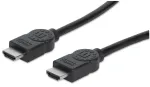 Manhattan HDMI 4K@30Hz laidas su Ethernet, 1 m, tinka visiems 1080p/HD ir daugumai 4K naudojimo atvejų (patikrinkite savo sistemos 4K specifikaciją), Vyri&scaron;kas į Vyri&scaron;ką, Juodas, Ultra HD 4k x 2k, Viso gyvenimo garantija, Auk&scaron;tos spartos, Atitikmuo HD ...