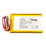 Akyga AKY0580 LP805080 Li-Po akumuliatorius 3,7 V 4000 mAh su PCM, JST 2,54 mm 2 kontaktų jungtis, 150 mm laidai