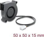 Delock Radial Fan / Blower Fan 12 V DC 50 x 50 x 15 mm su 3 kontaktų ventiliatoriaus jungtimi, juoda (67490)