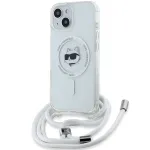 Karl Lagerfeld KLHMP15SHCCHNT iPhone 15 / 14 / 13 6.1 Hardcase Transparent IML Choupette Head & Cord Magsafe