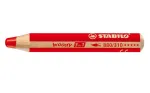STABILO Woody 3 in 1 daugiafunkcis pie&scaron;tukas - raudonas - PEFC sertifikuotas - 10 mm &scaron;vinas - vienetas