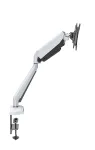 Rockstable RS-MM010W Profesionalus Vieno Monitoriaus Laikiklis &ndash; Stalo Spaustuvas / Anginis Montavimas &ndash; 8 kg &ndash; 15&ndash;32 colių &ndash; 100&times;100 mm &ndash; Baltas
