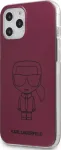 Karl Lagerfeld Apple iPhone 12/12 Pro 6,1 inch PC/TPU Metallic Iconic Outline Cover Dark Pink