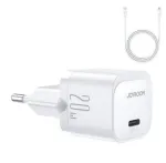 Joyroom Mini USB-C Įkroviklis 20W PD su USB-C &ndash; Lightning Laidu - Baltas JR-TCF02