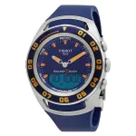 Tissot T-Touch II vyri&scaron;kas laikrodis T056420270410 &ndash; 45 mm titano korpusas, mėlyna guminė apyrankė, &scaron;veicari&scaron;kas kvarcinis chronografas su altimetru, barometru, kompasu, termometru