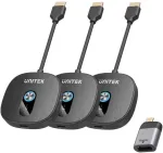 UNITEK Wireless HDMI 1080p AV Signal Transmitter System, 1 Transmitter + 2 Receivers, Black