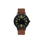 Timberland vyri&scaron;kas kvarcinis analoginis laikrodis TDWGA2100902, 43 mm nerūdijančio plieno korpusas, ruda odinė apyrankė