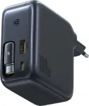 Baseus EnerCore CJ11 100W GaN sieninis įkroviklis su i&scaron;traukiamu USB-C laidu, 2x USB-C ir 1x USB-A prievadas, juodas