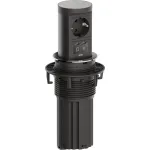 Bachmann ELEVATOR2 Pop-Up Desk Power Unit su 1x Schuko lizdu ir 1x USB-C 45W, nerūdijančio plieno apdaila, 2m kabelis