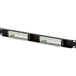 DSIT DS-Patch5-16UTP 19 inch 1U CAT5e UTP 16 prievadų skydelis, juodas