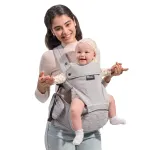 Momcozy Air Mesh kūdikio ne&scaron;yklė su klubų atrama, pilka