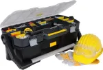 STANLEY 19 įrankių dėžė su organizatoriumi STST1-70317 &ndash; 30,5 L didelio atsparumo polipropilenas, juoda/geltona