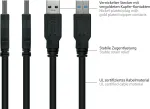 GoodConnections Alcasa UK30P-AMB-005S USB 3.2 Gen 1 laidas, USB-A į Micro-B, 0,5 m, juodas