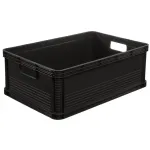 keeeper Robert 45L grafito transportavimo dėžė su dangčiu, 30kg apkrova, 60x40x22cm, sukraunama