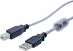 EXERTIS CONNECT USB 2,0 kabelis, USB-A vyri&scaron;kas į USB-B vyri&scaron;kas, 2,0 m, juodas 532535