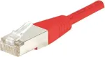 EXERTIS CONNECT Cat.6 F/UTP komutacinis kabelis, raudonas, 1,0 m, plonas apsauginis lizdas 842103