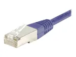 EXERTIS CONNECT Cat.6 F/UTP komutacinis kabelis, violetinės spalvos, 15 m, plonas snagless apsauginis antgalis 853340
