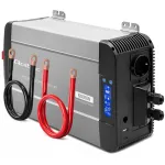 Qoltec grynos sinusoidės inverteris su UPS 12V į 230V 3000W/6000W LCD USB USB-C LiFePO4 GEL AGM