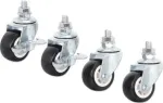 Intellinet Basic Line ratukų rinkinys 19 inch sieniniams tinklo spintelėms - 4 ratukai (2 su stabdžiais), 60 kg, juoda/sidabro 716819