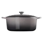 LE CREUSET ketaus apvalus tro&scaron;kinimo puodas 34cm 12L pilkas