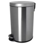HELIT Classic pedalinė &scaron;iuk&scaron;liadėžė 20 L, nerūdijantis plienas, sidabrinė, anti-pir&scaron;tų atspaudų, apvali, su i&scaron;imamu vidiniu kibiru H2403600