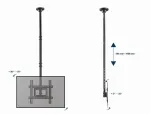 Gembird CM-70 TV lubų laikiklis 177.8 cm (70 inch) juodas