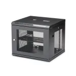 StarTech.com 4 stulpų 9U sieninis tinklo spintas su 1U lentyna, 19 colių sieninis serverių stovas duomenų / AV / elektronikos / kompiuterių įrangai, mažas ventiliuojamas spintos korpusas